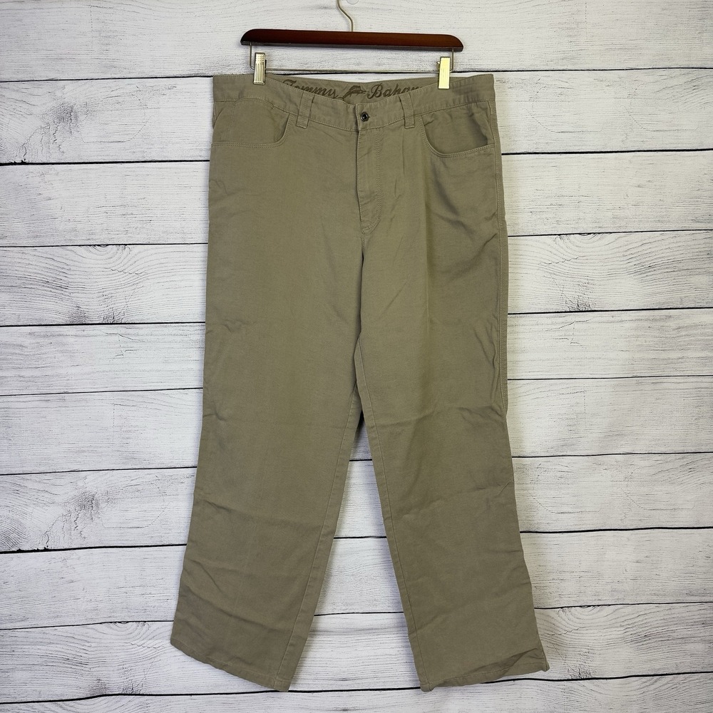 Tommy Bahama‎ Women's Classic Khaki Corduroy Straight Pants Waist Size 36 Casual